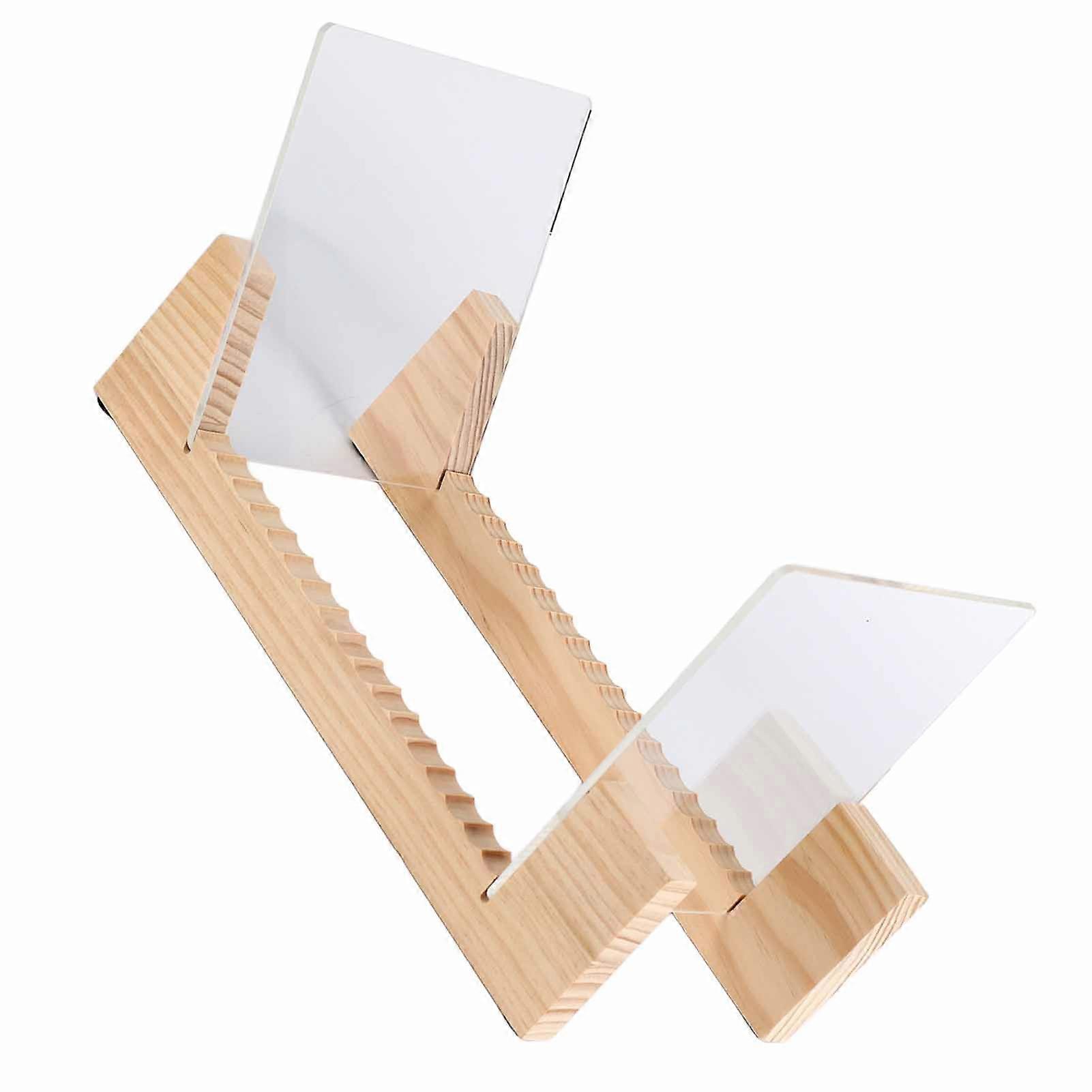 Vinyl Record Storage Rack Stand Wooden CD Display Stand Stackable 7-12 Inch Vinyl Records