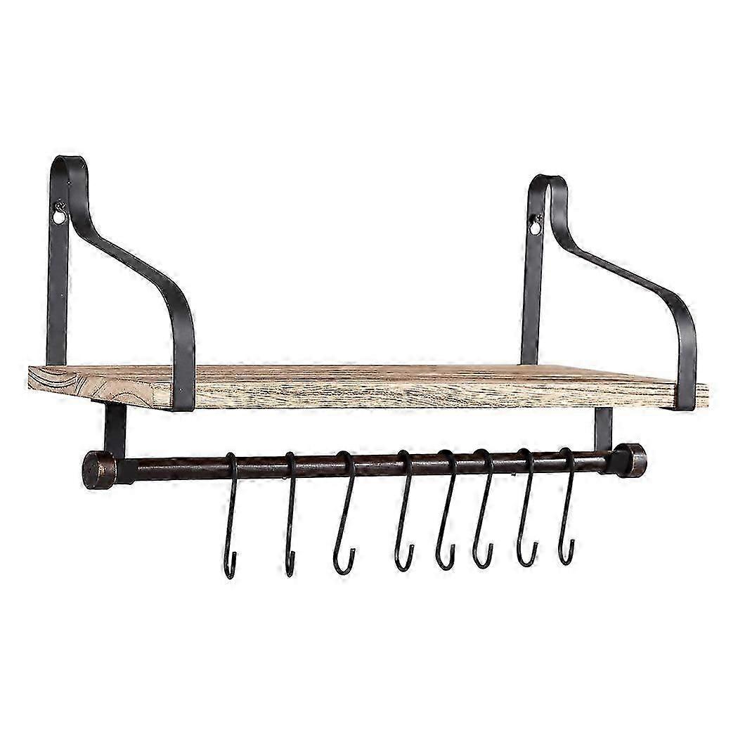 Floating Shelf Brackets Wall Shelves Mount Display Rack Storage Hook