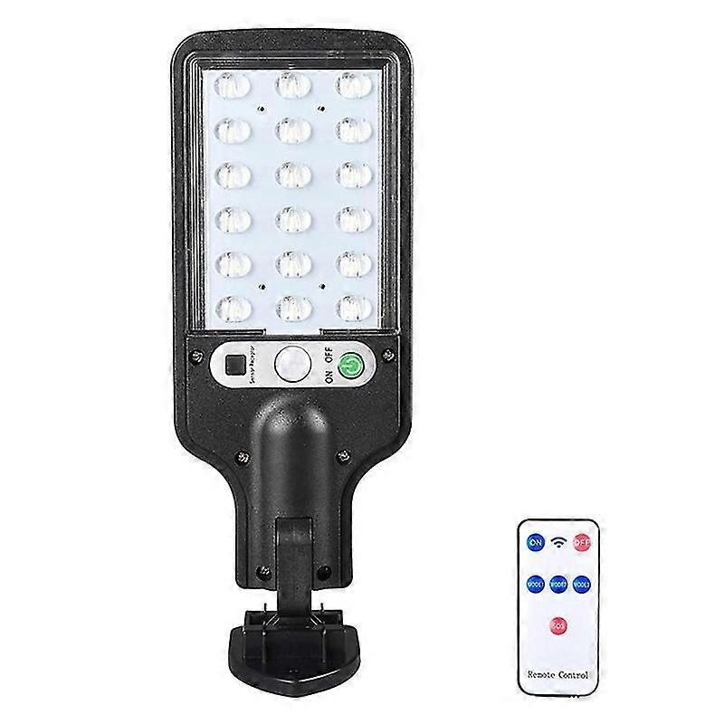 616 Motion Sensor Solar Powered Outdoor Garden Wall Light With Remote Control - 18 Led