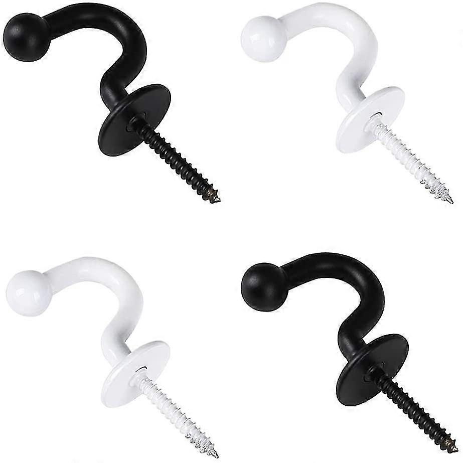 4 Pcs Curtain Hooks, U Style Curtain Tieback Hooks, Décoratif Curtain Tieback Wall Hooks, Curtain