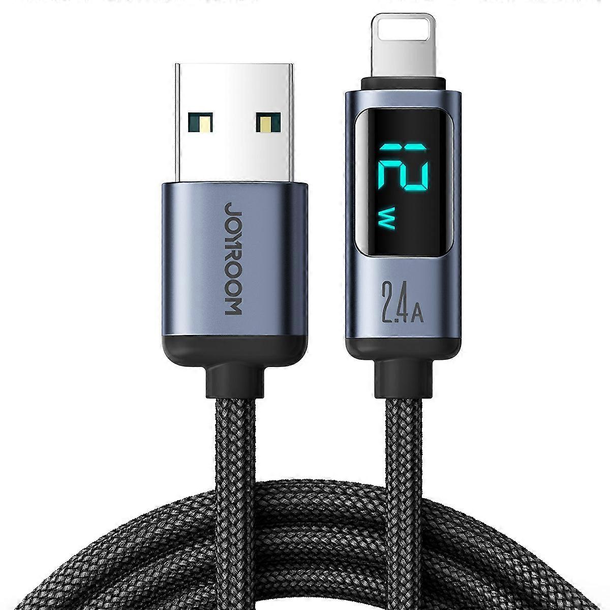 JOYROOM S-AL012A16 2.4A USB to 8 Pin Digital Display Fast Charging Data Cable, Length:1.2m
