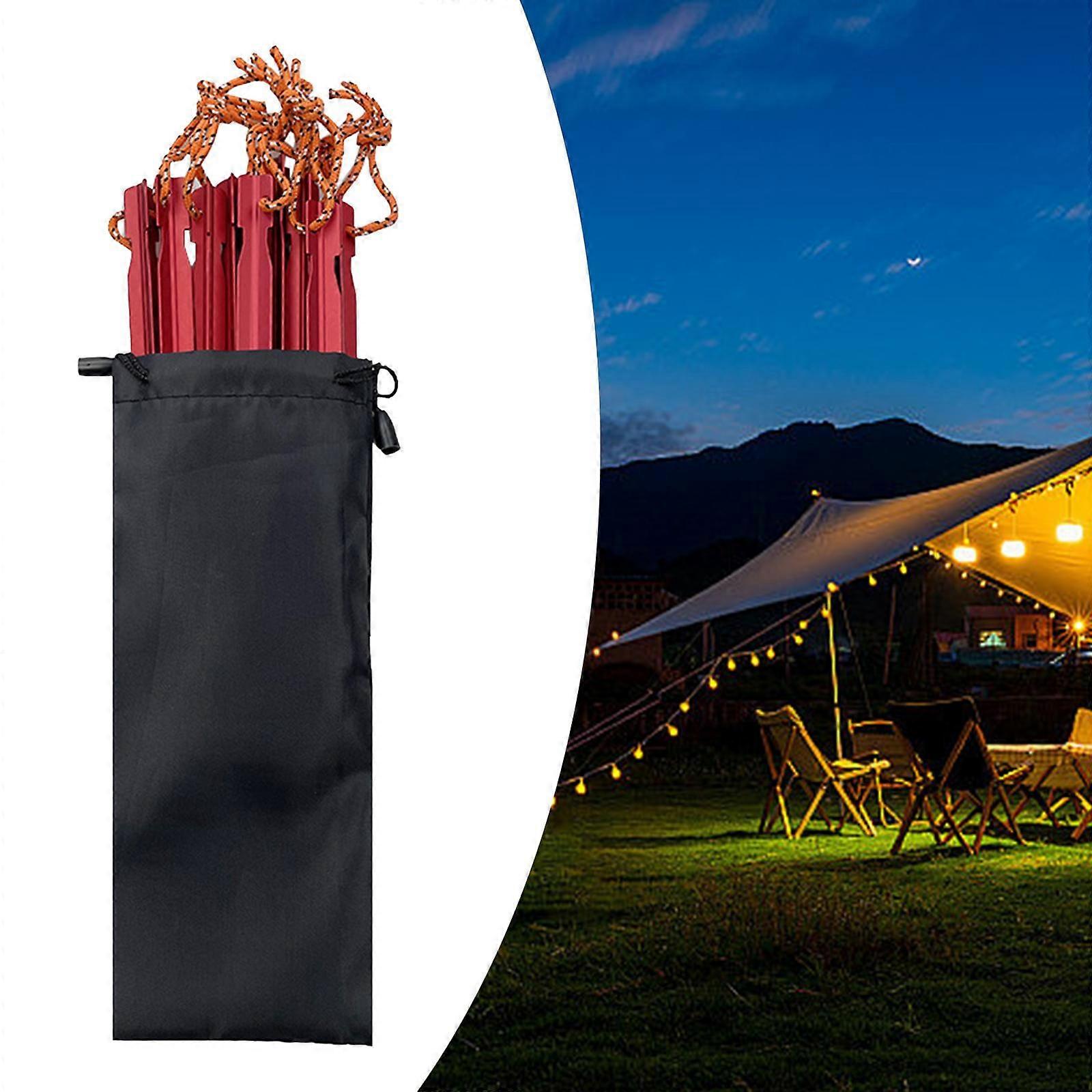 8 Pieces Tent Stakes Metal for Ground Heavy Duty Unbreakable Tarp Pegs