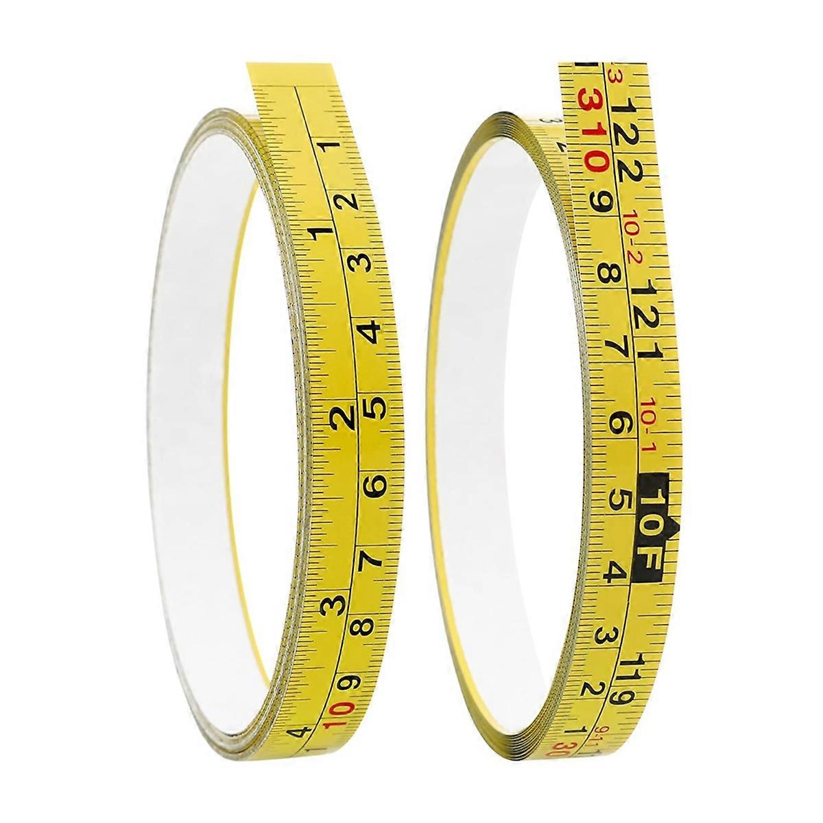 Right to Left Reading 310cm/122-Inch Imperial and Metric Ruler Tape