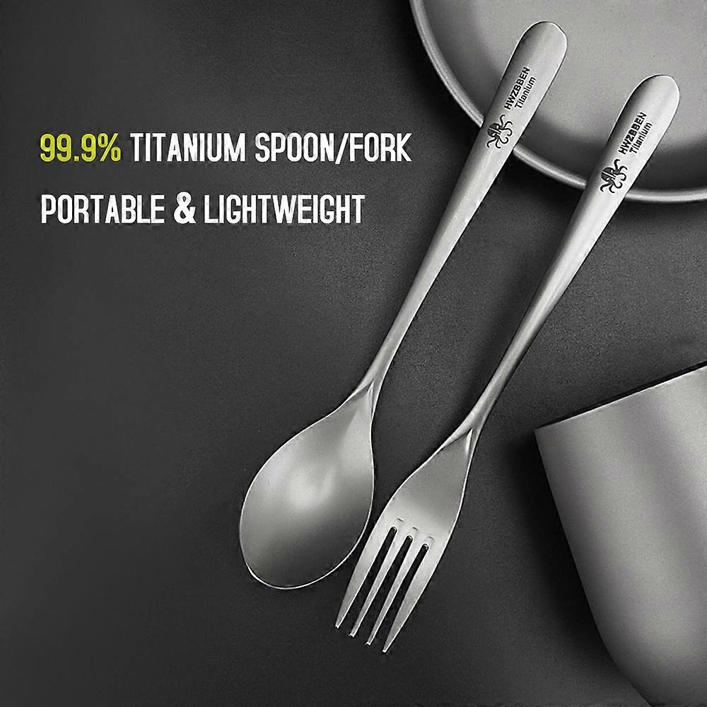 Lightweight Titanium Spoon for Home Outdoor Camping Hiking Picnic