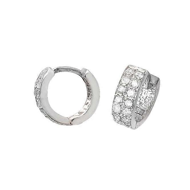 Acotis Silver Earrings Hinged Zirconia G5991