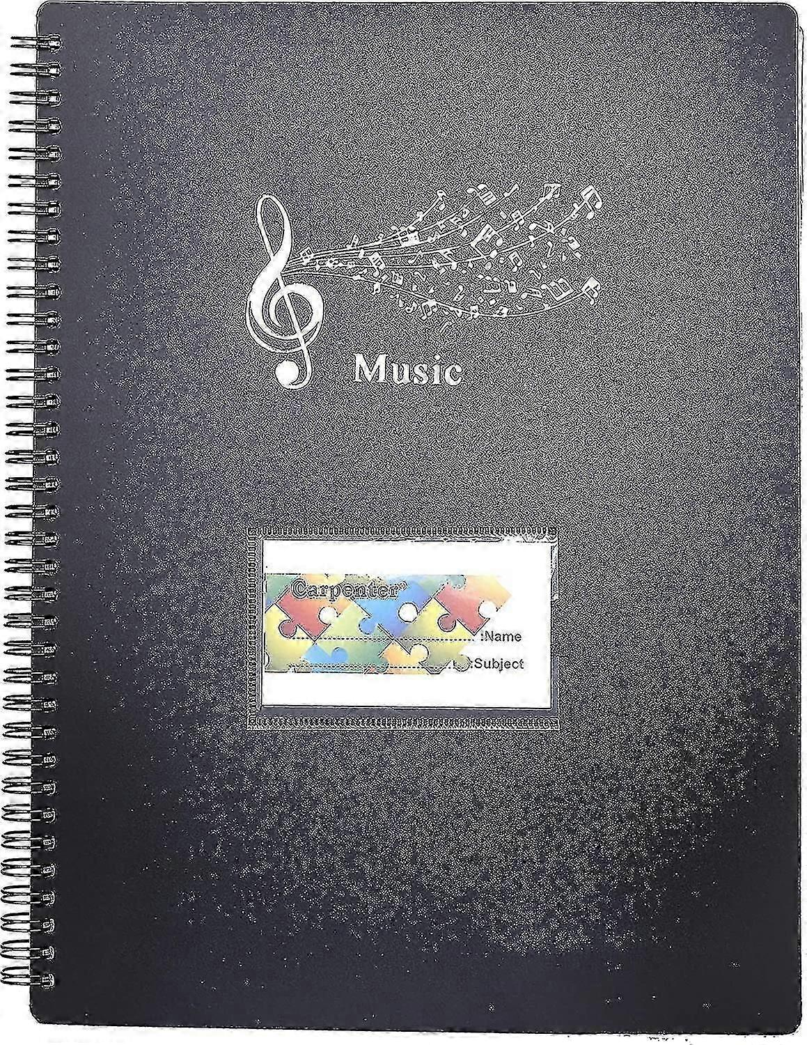 Music Folder for Playing Music A4 Size Paper Document Holder Storage 40 Pockets Clef Music Table File Folder P