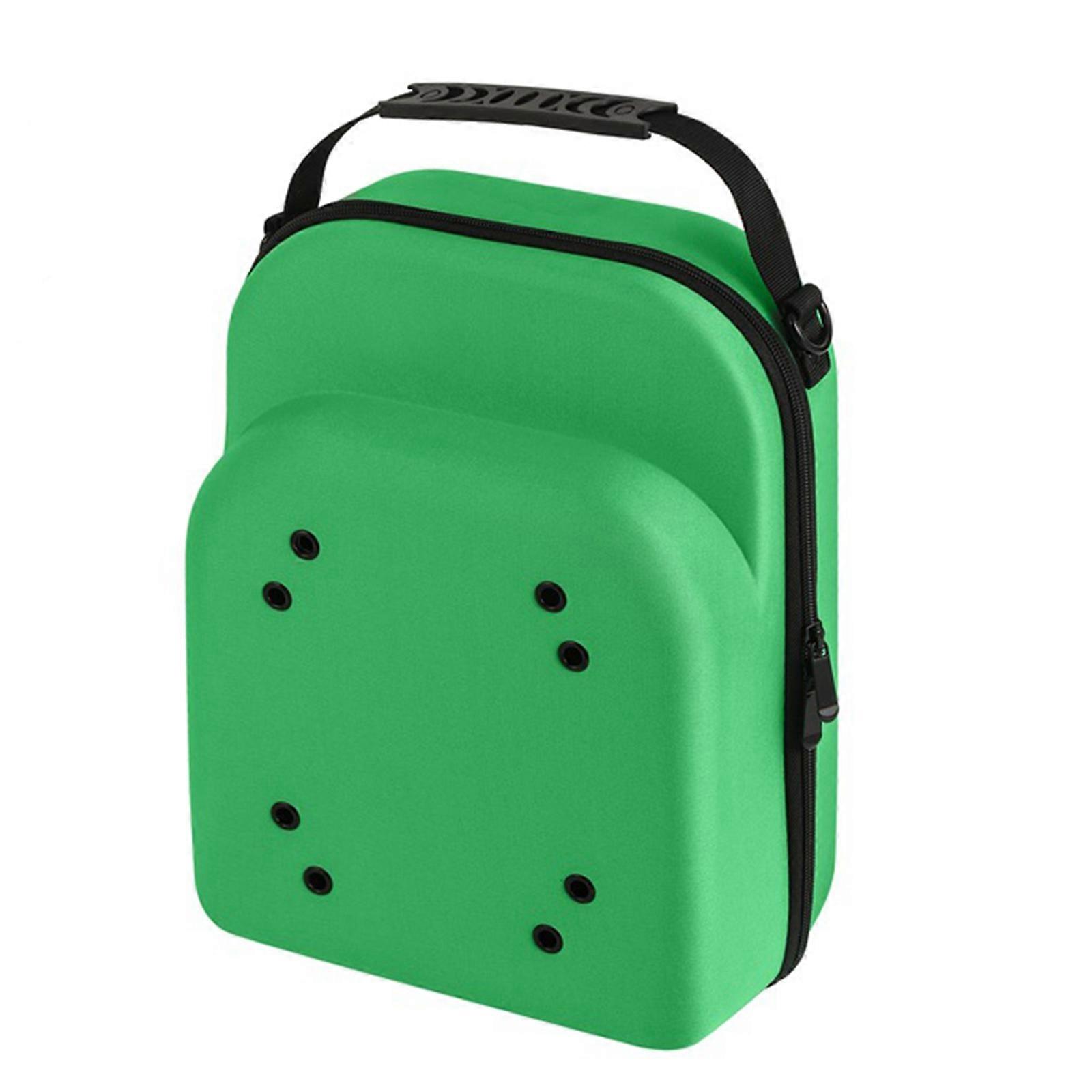 キャップキャリア収納バッグEVAハードケース野球用キャップ旅行用ホーム収納キャリーオンハットバッグバックパックハットケースグリーン