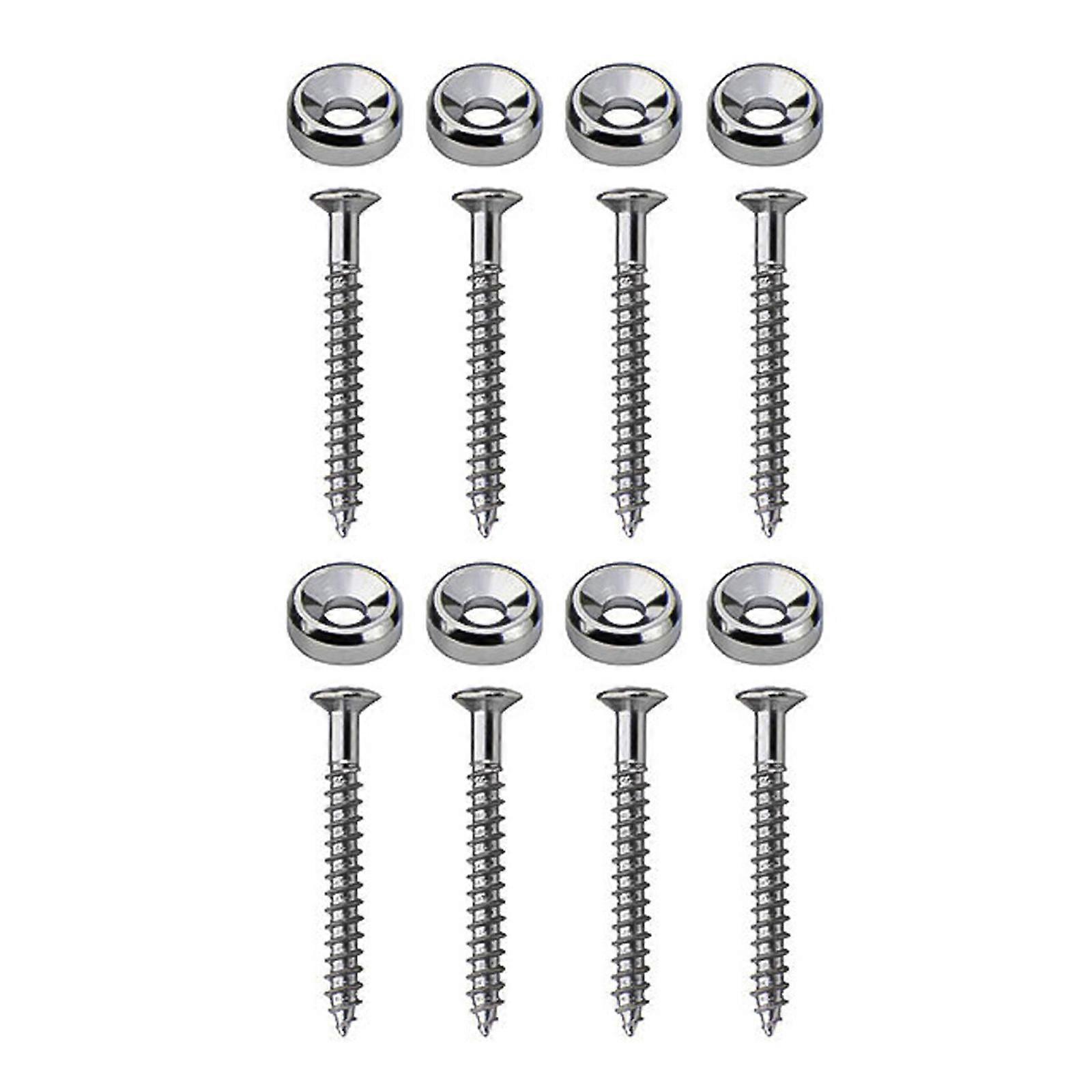 Guitar Neck Collar Attachment Mounting Screw Ferrules with Nut Reduces String Friction Electric Guitar Collar Bushings  Silver