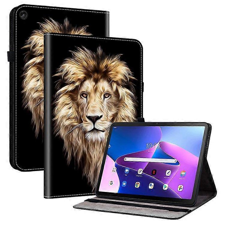 For Lenovo Tab M10 (Gen 3) Leather Case Pattern Printed Stand Tablet Cover with Card Slots