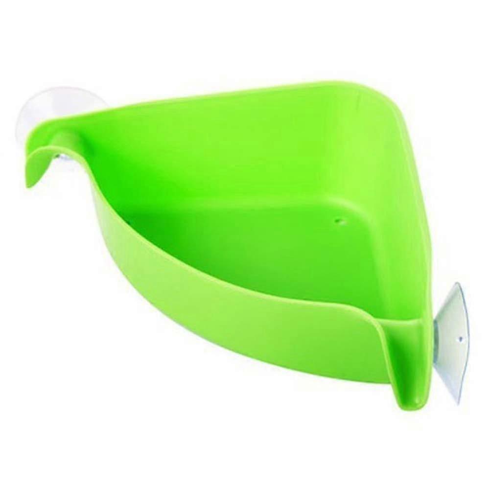 Triangle Suction Cup Kitchen Bathroom Accessory Corner Storage Rack Shower Shelf-zzy