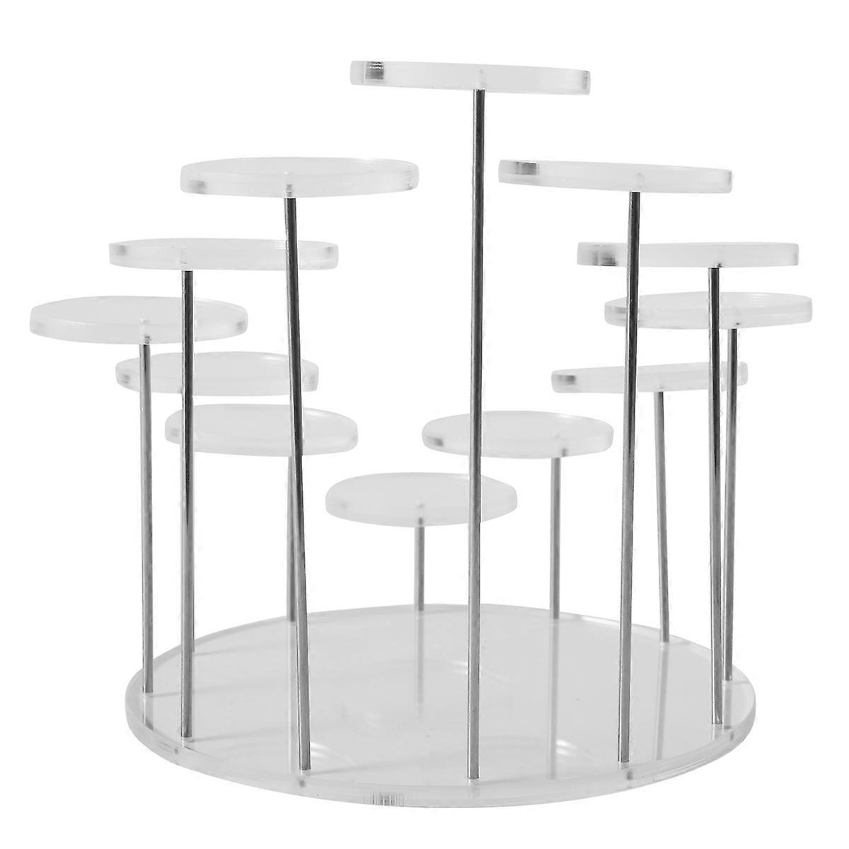 Multi-Layer Acrylic Ring Display Rack Earring Holder Transparent