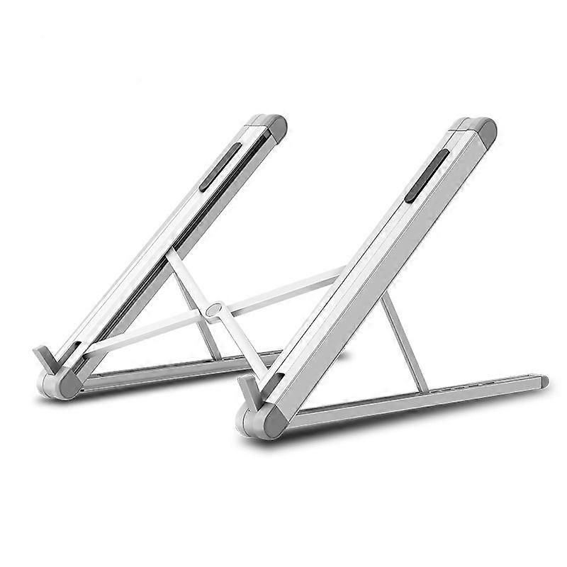 Aluminum Alloy Cooling PC Base Holder Desktop Bracket Adjustable Tablets Computer Stand for Macbook Notebook Laptops Silver