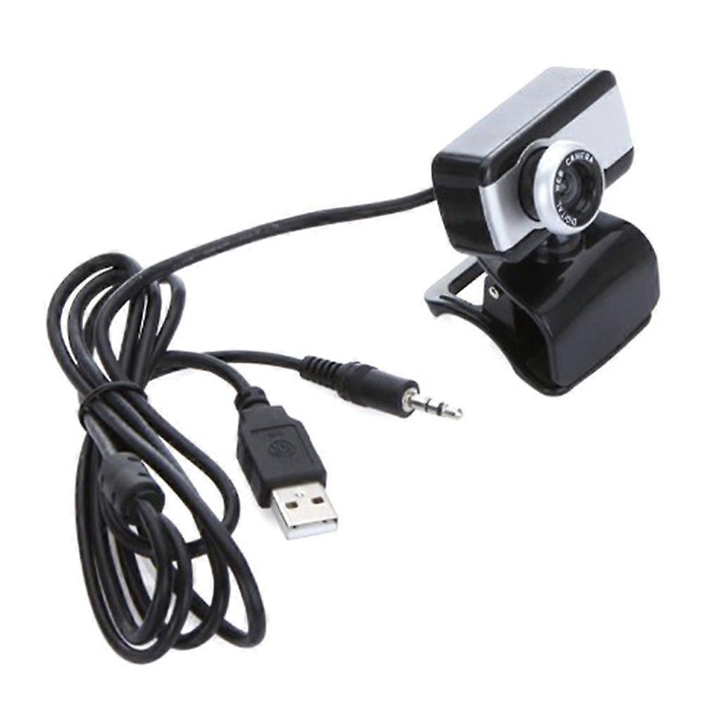 Webcam Built-in Stereo Microphone PC Camera USB Camera Black Portable 1 Piece