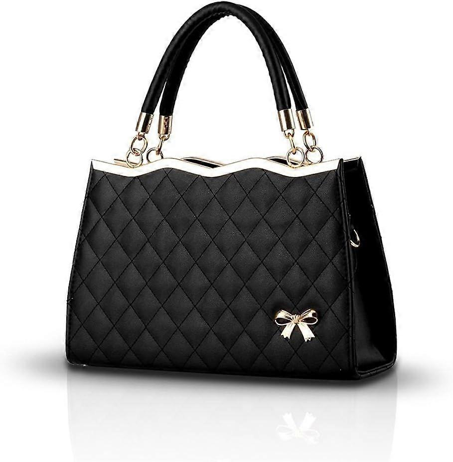 New Women/Ladies Handbag Shoulder Crossbody Bag Soft Surface PU Leather Diamond Lattice Red