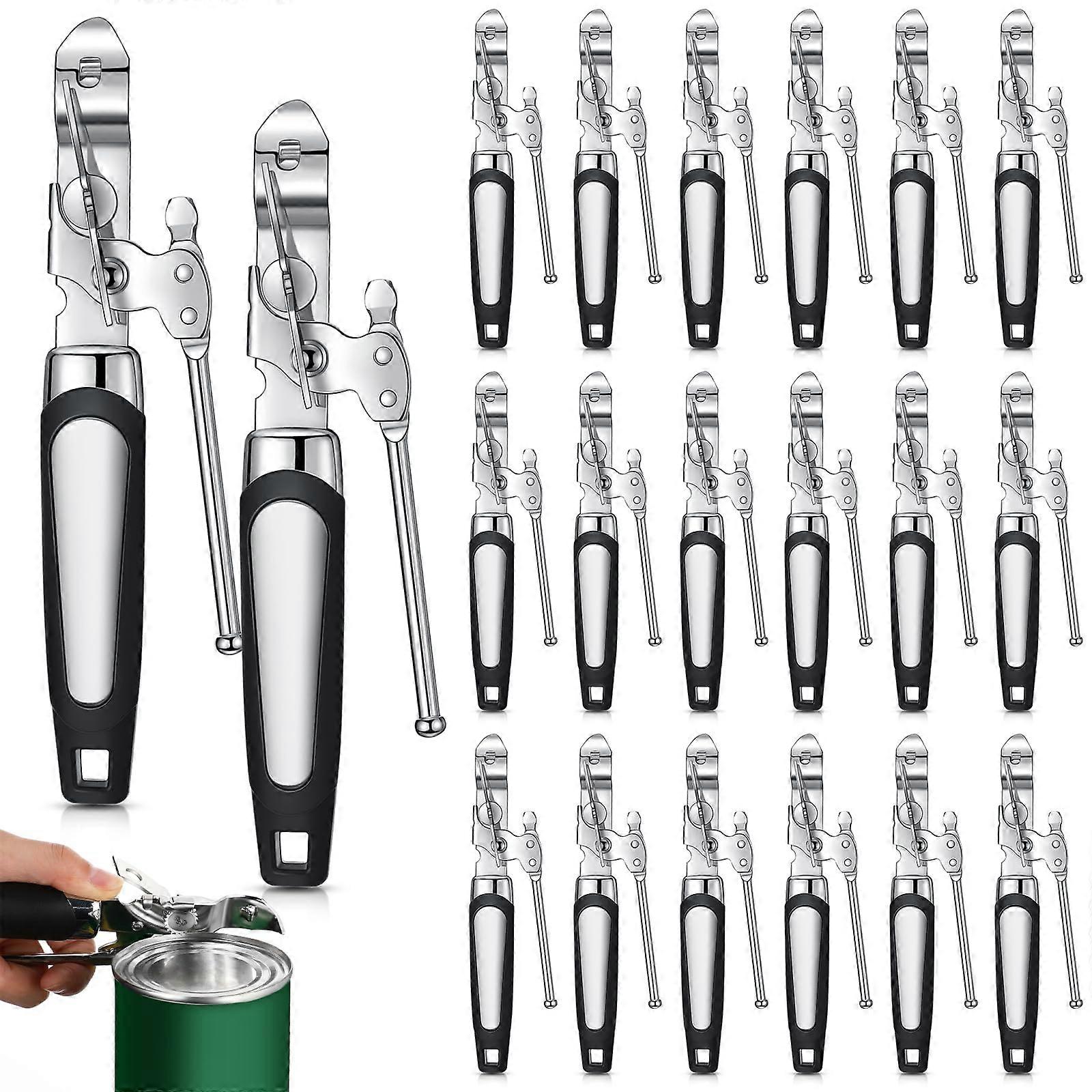 20 Pieces Manual Can Opener with Smooth Edge for Kitchen Lid Pry Labor-saving Safety Design