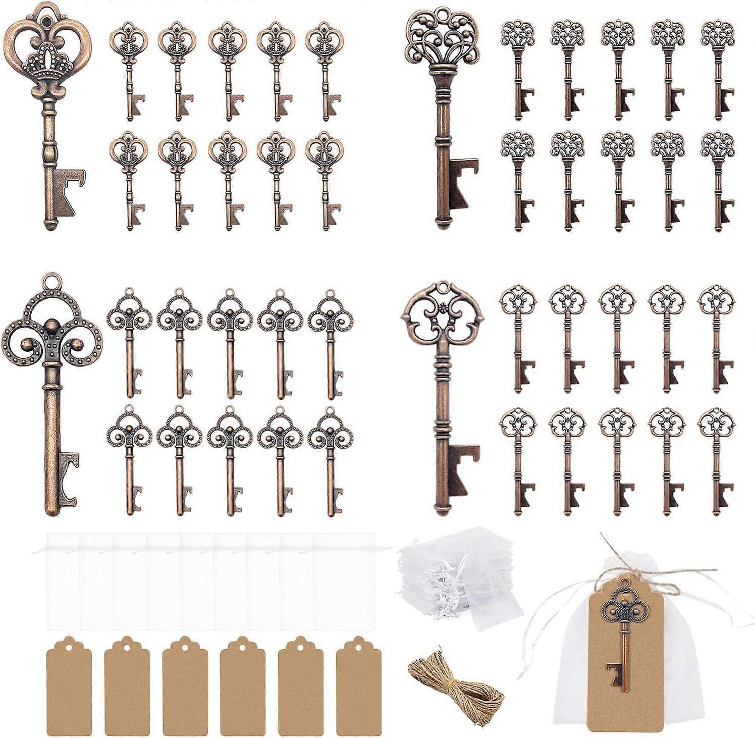 結婚式の栓抜き、ビンテージスケルトンキー、キャンディーボックス