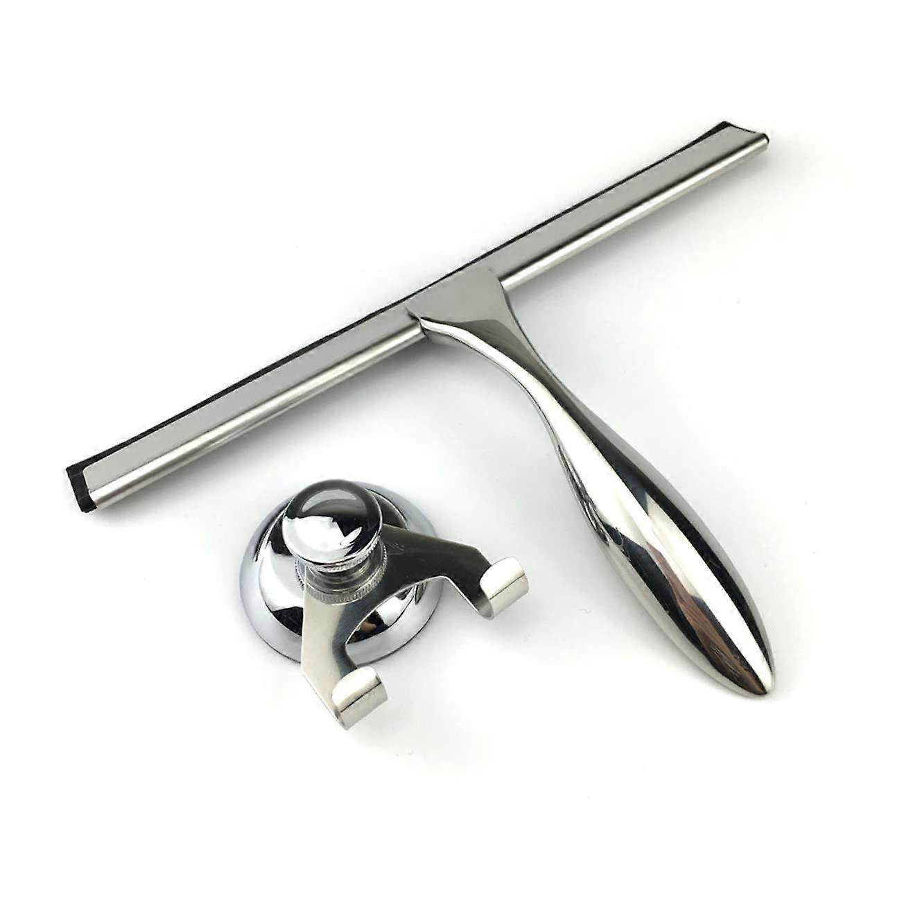 High Grade Rubber Blade Stainless Steel Non-Porous Shower Squeegee Window Scraper for Easy Use