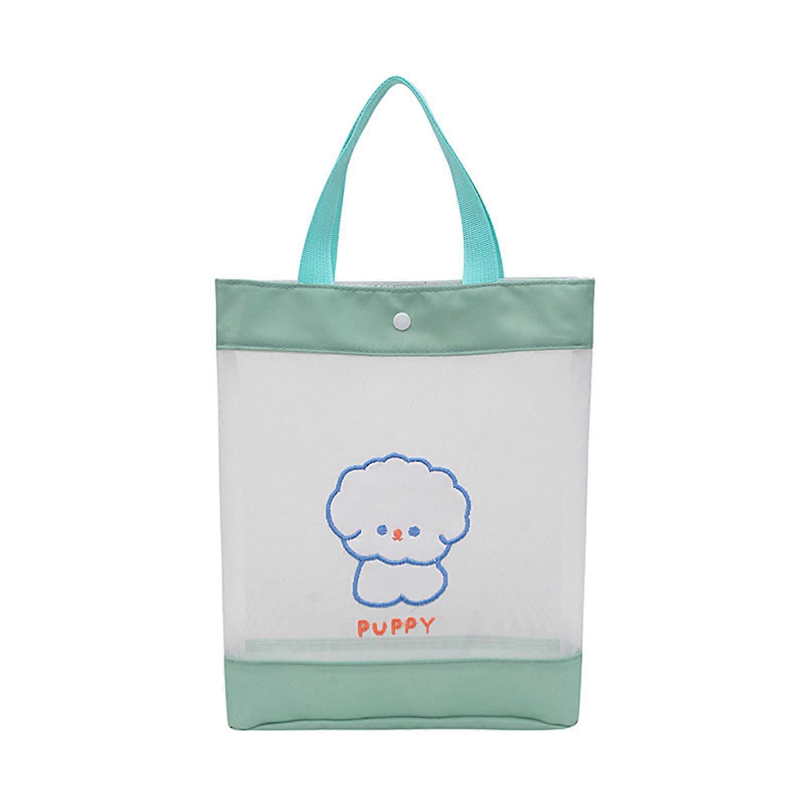 Handheld Shopping Bag Large Capacity Button Closure Comfortable Handle Reusable Shoulder Bag