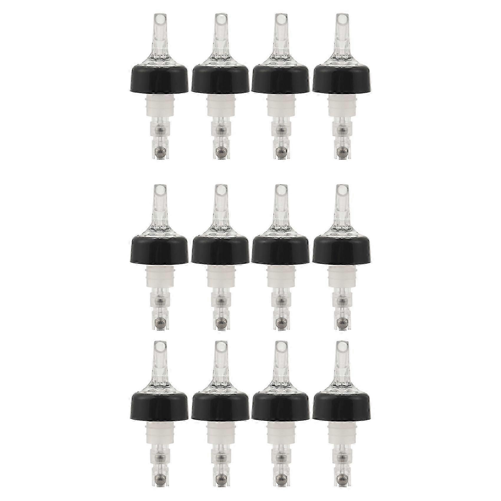 12 x 25ML Clear Auto Measure Quick Shot Pourers