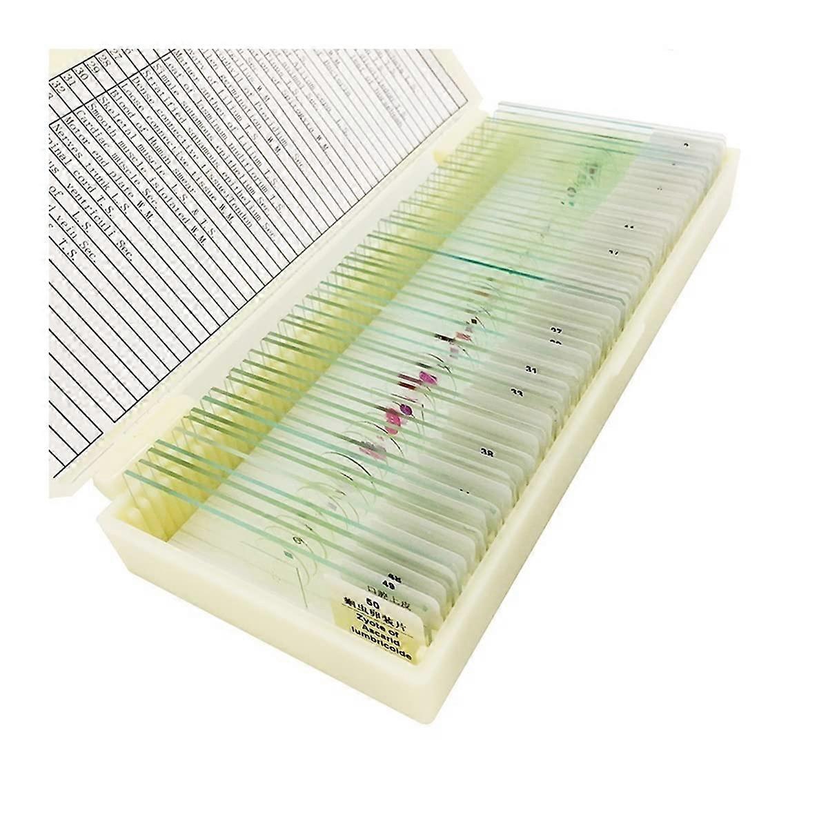 Microscope Accessories Kit - Prepared Slides Glass Biological Specimens for 12, 50, 100x Microscopes Animal Plant