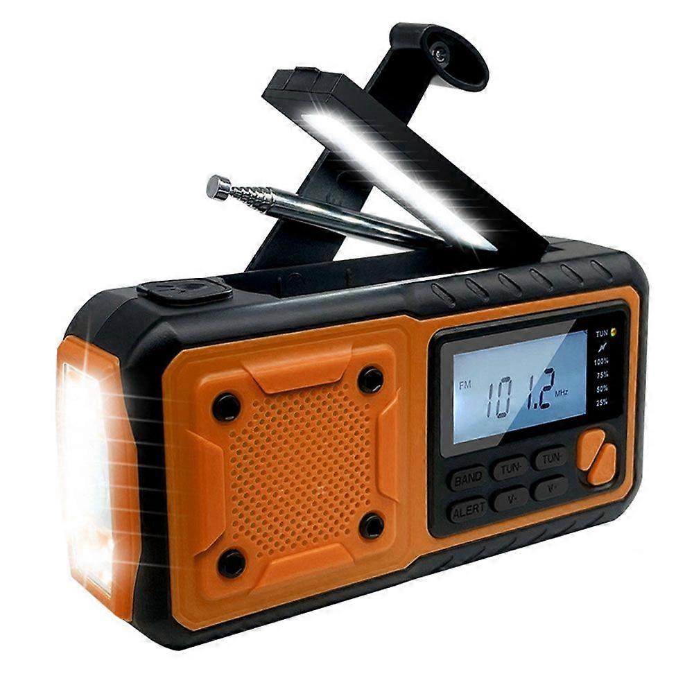 4000mAh Solar Power Emergency Radio LED Reading Flashlight EU Version