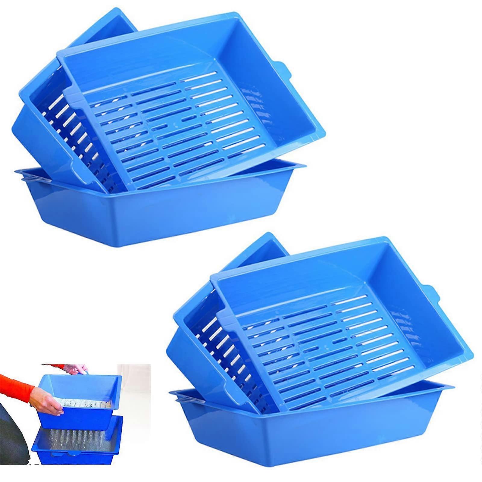 Cat Litter Box,3 Sifting Tray,Self Cleaning Litter Boxes for Cats,Reusable,Easy to Clean(No Scoop)