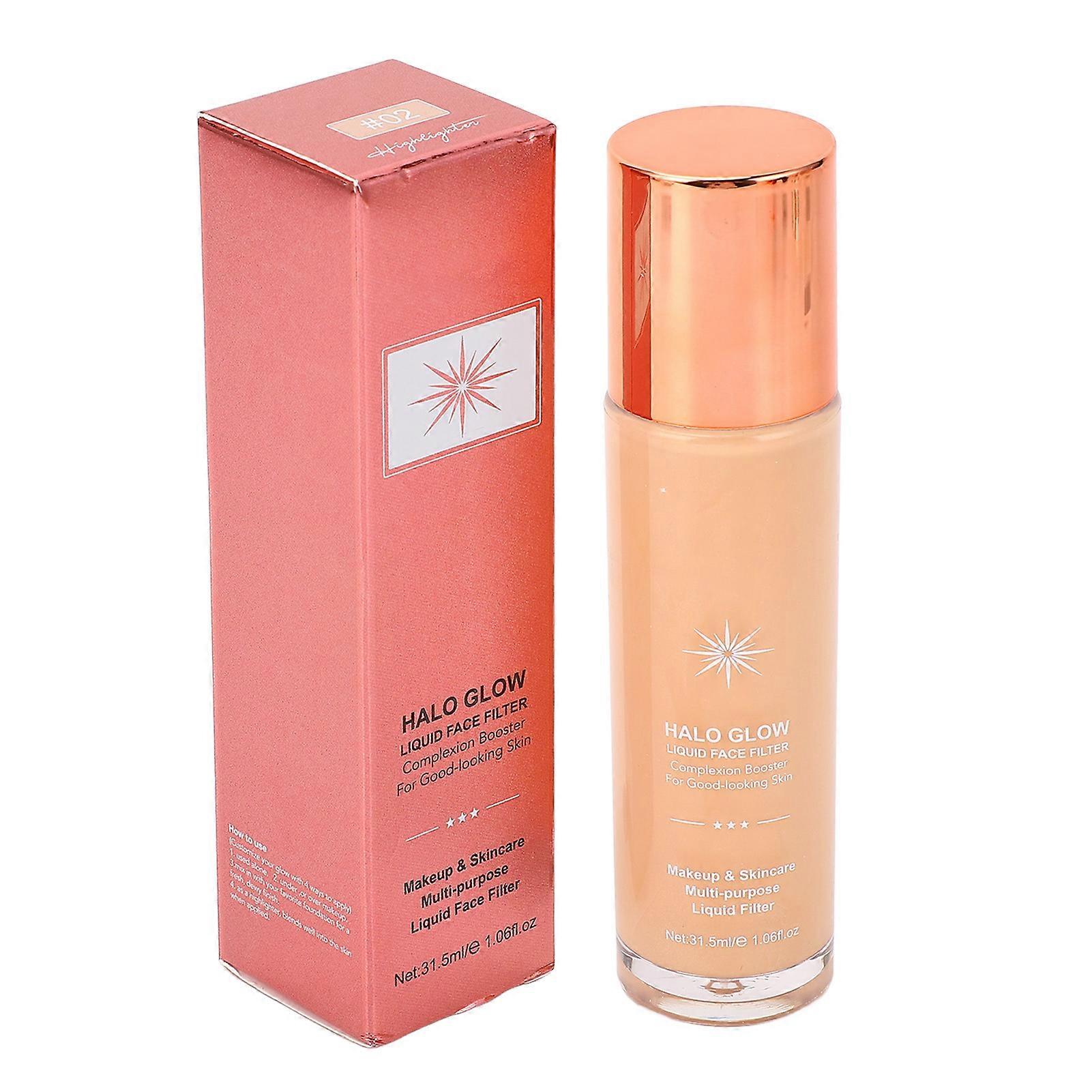 Liquid Highlighter 31.5ml Shimmering Waterproof Sweat Proof Liquid Luminizer for Makeup