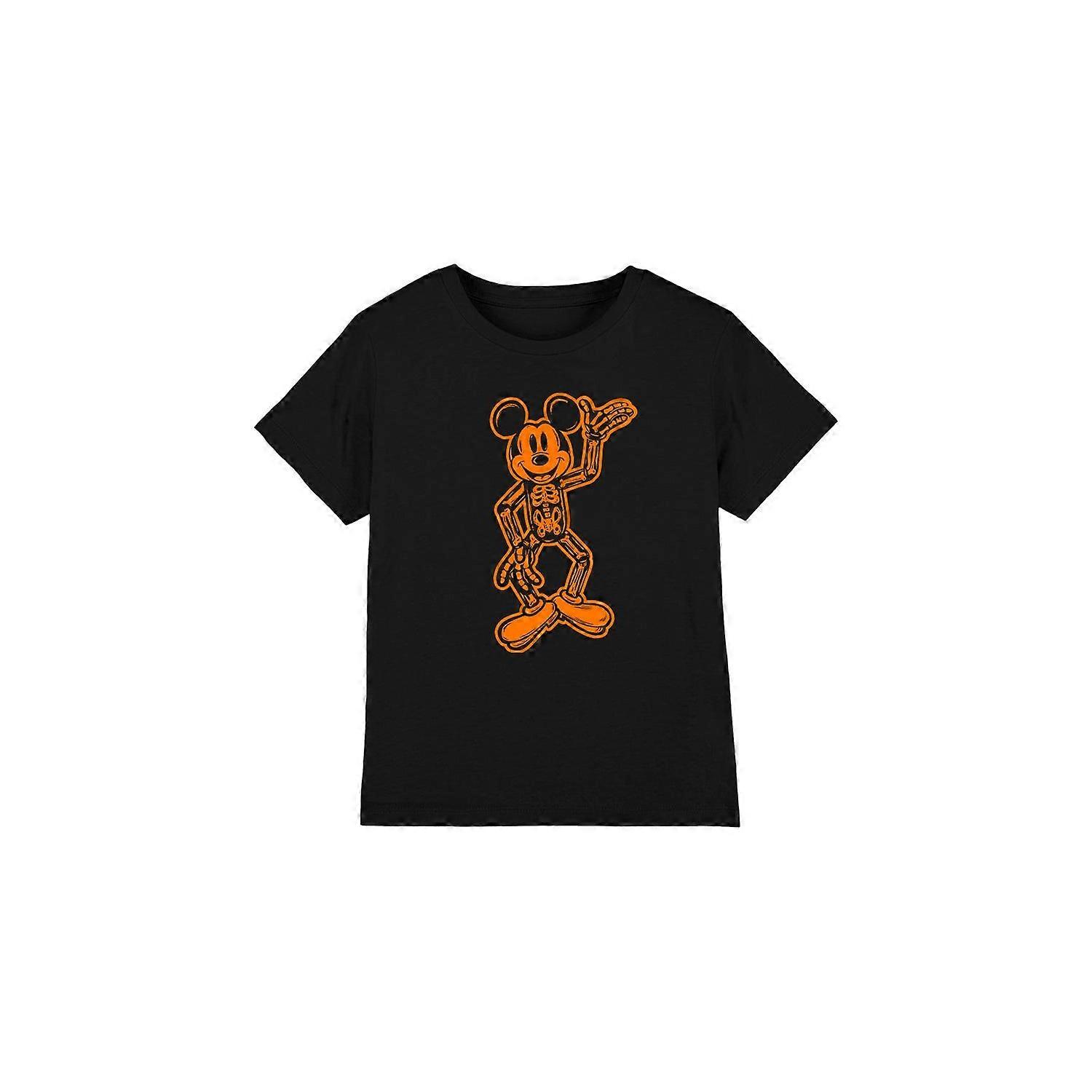 Disney Dětské/dětské tričko Mickey Mouse Skeleton