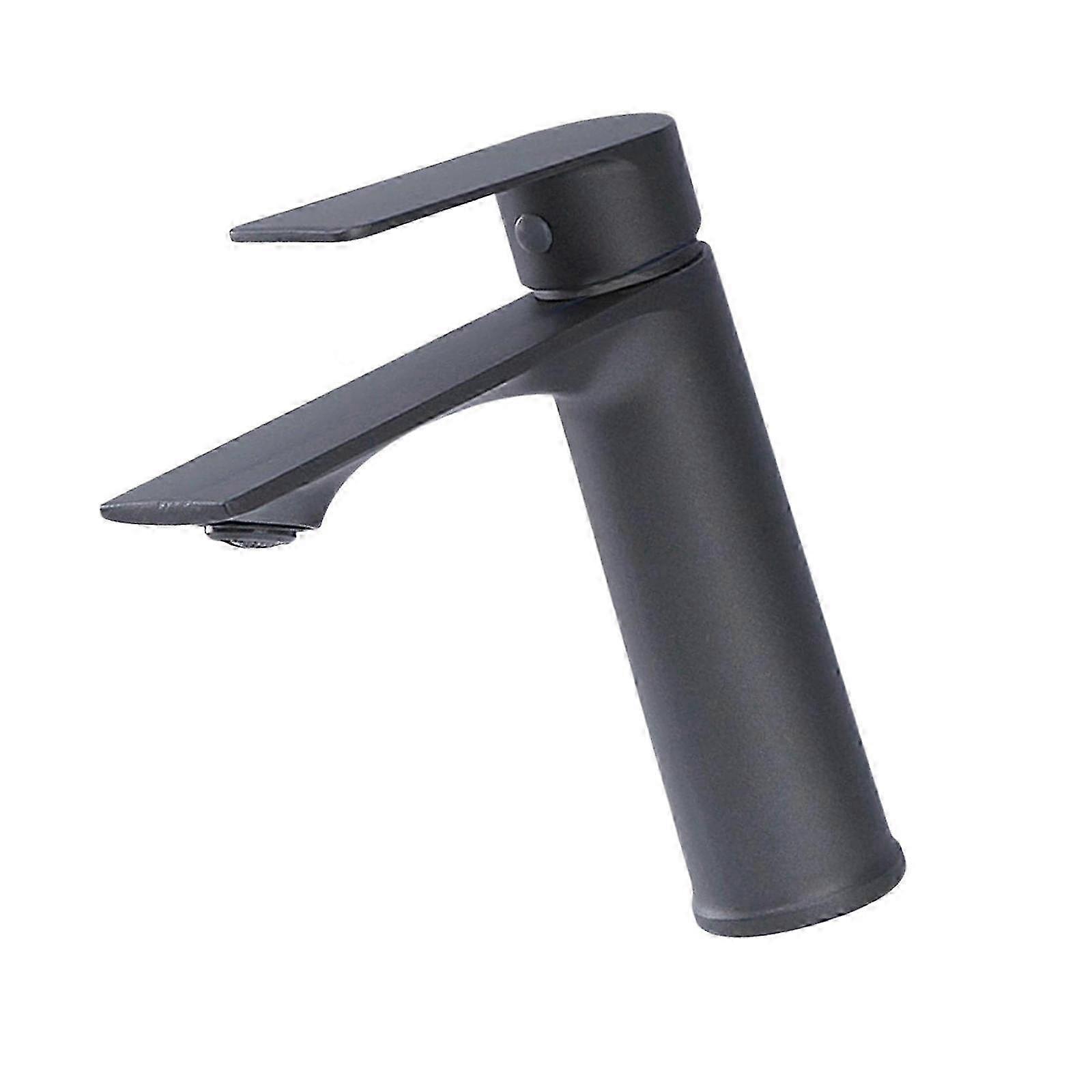 Bathroom Sink Faucet Single Handle Simple Multipurpose Elegant Basin Mixer Tap Single Hole for Bathroom Countertop Washbasin-color: Dark Gray