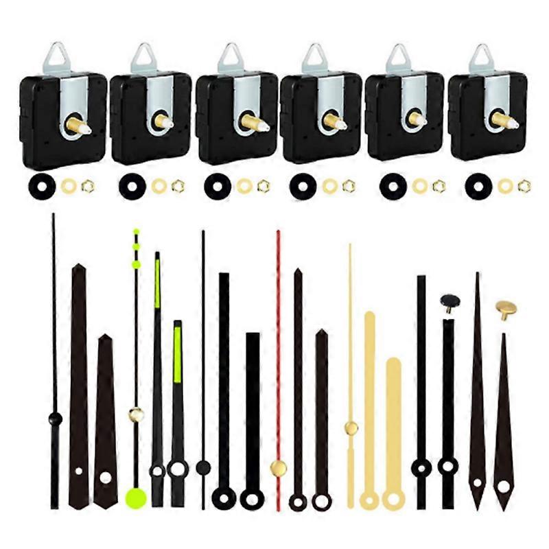 6Pcs Clock Mechanism Replacement Kit for DIY Clock Repair Motor Parts