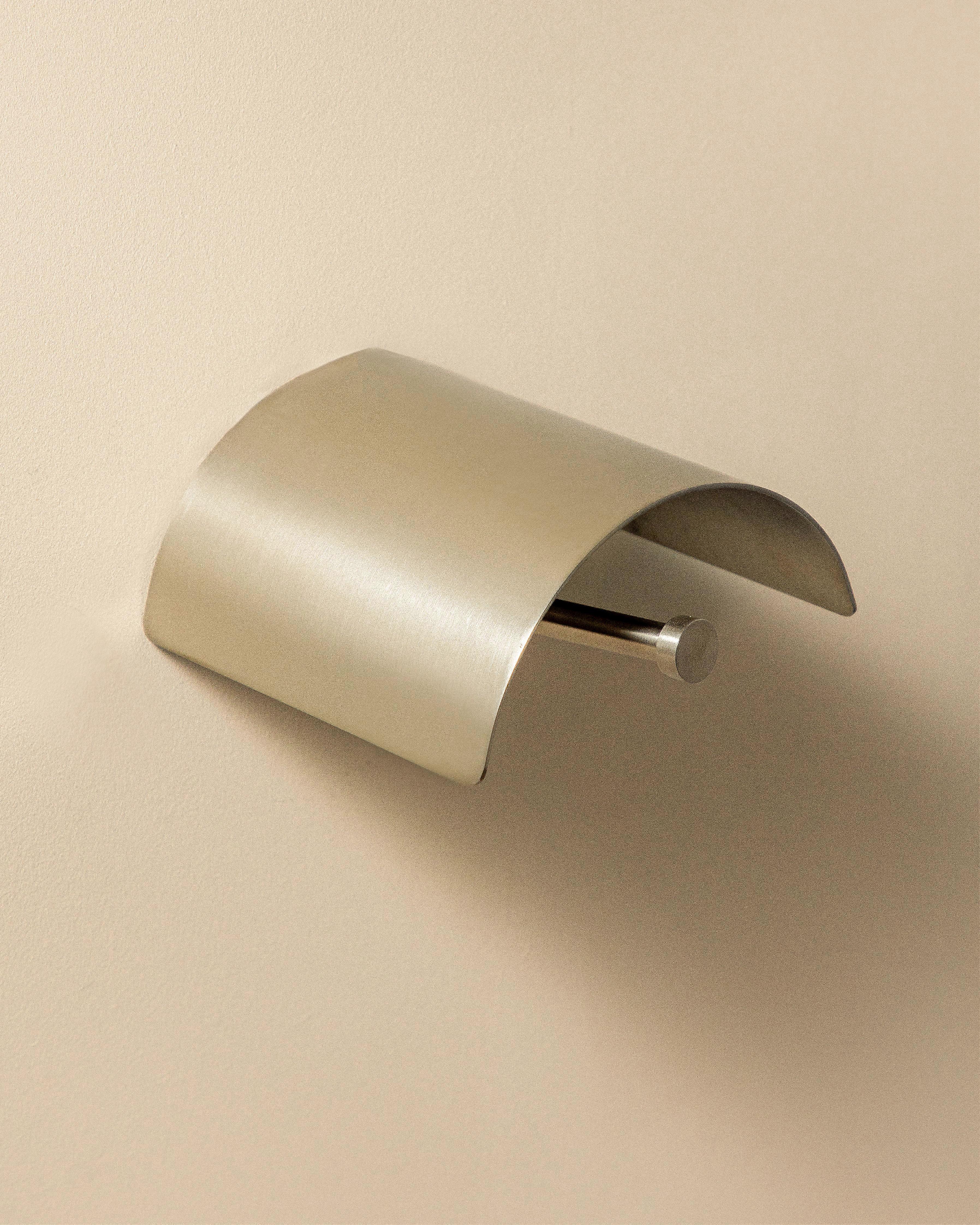 COSMIC Paper Holder With Cover Matt Stainless Steel Logic