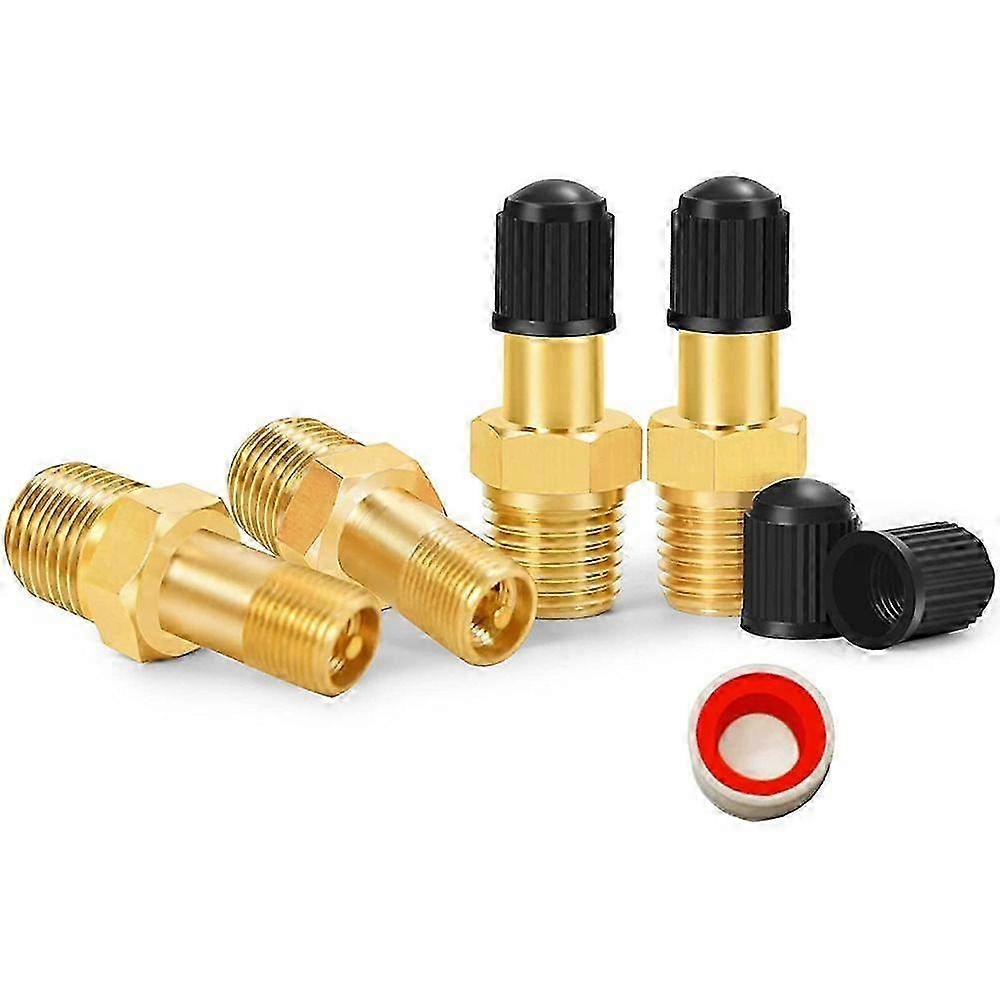 Automobile Tire Valve 1/4 NPT 1/8 NPT M10 Air Compressor Tanks Fill Valve Core Anti-Corrosion Schrader Valve Tire Copper Valve