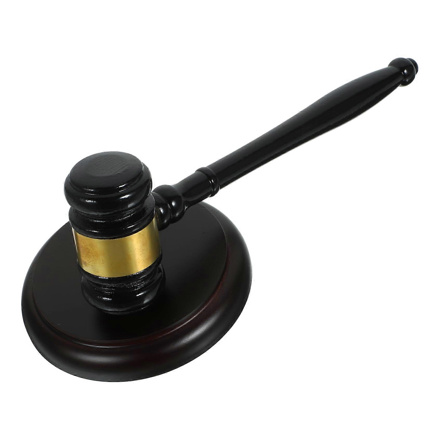 Set Auction Gavel Solid Judge Hammer with Base for Court Auction and Ceremony