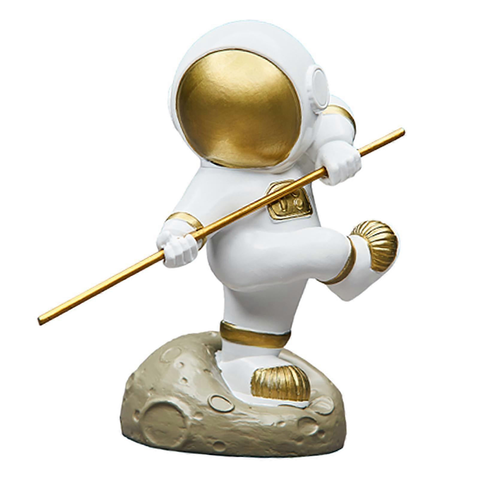 Kinesisk Gong Fu Astronaut Figur Harpiks Astronaut Leketøy Harpiks Spaceman Model