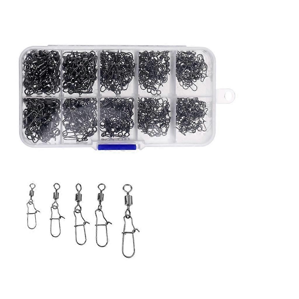 210Pcs Rolling Swivels Fastlock Fishing Pin