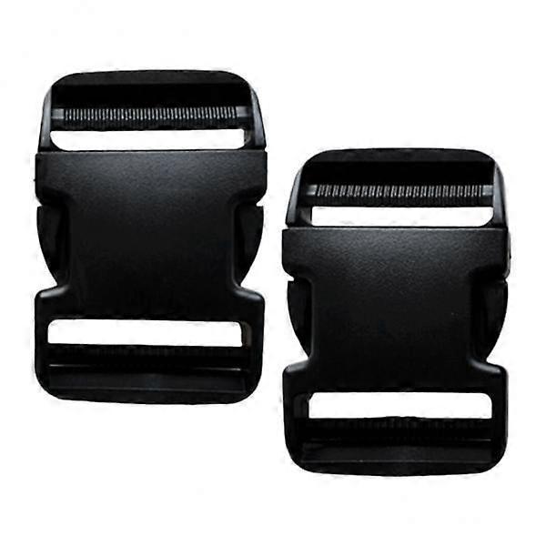 2x2Pcs Scuba Diving Buckle Plastic Black Strap Webbing Side Release Buckle