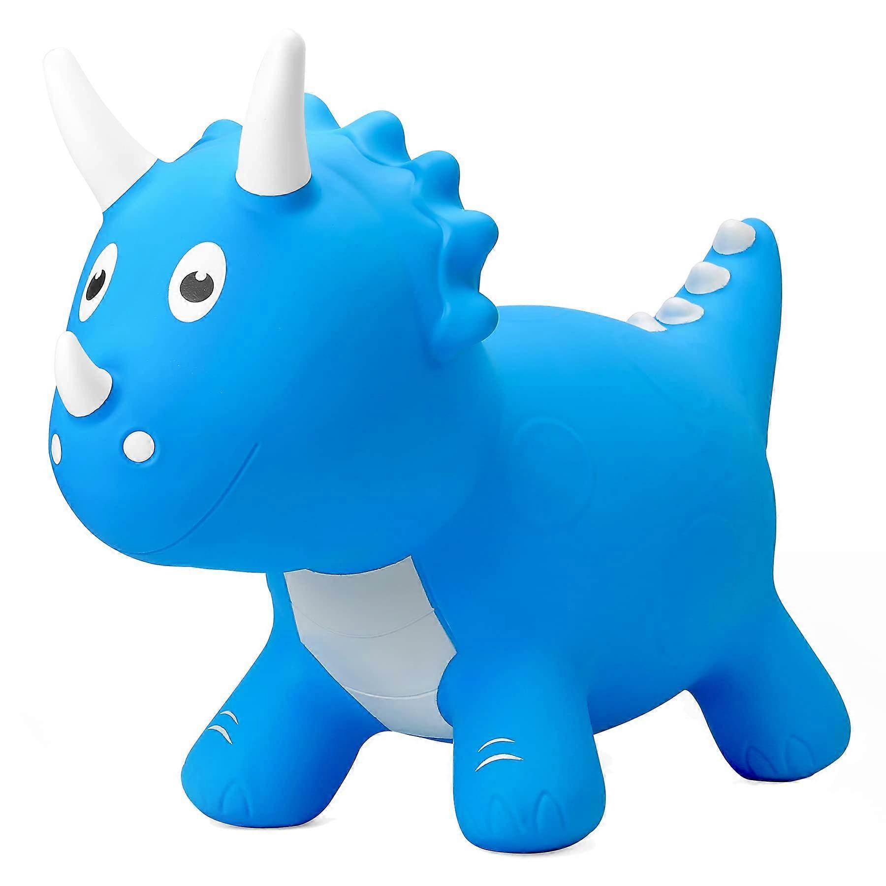 Dinosaur Bouncy Horse Hopper, Inflatable Jumping Ride on Triceratops for Kids 18M