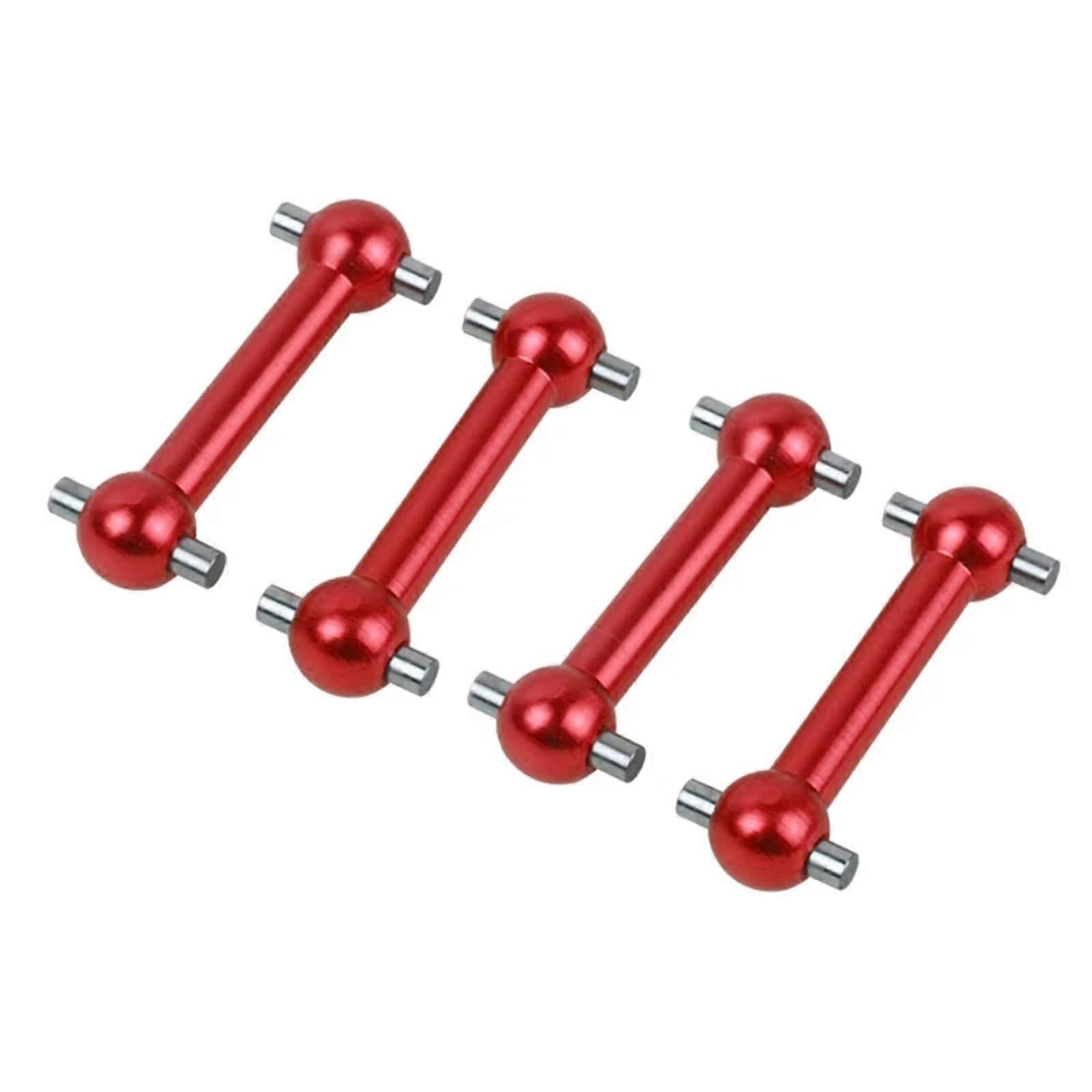 RC Car Accessories for Tamiya TT02/TT02D/TT02S/TT02 1/10 RC Car Crawler for Hobby Driving Shaft Upgrade 4Pcs Drive Shaft Dog Bone Part Vehicle(Red)
