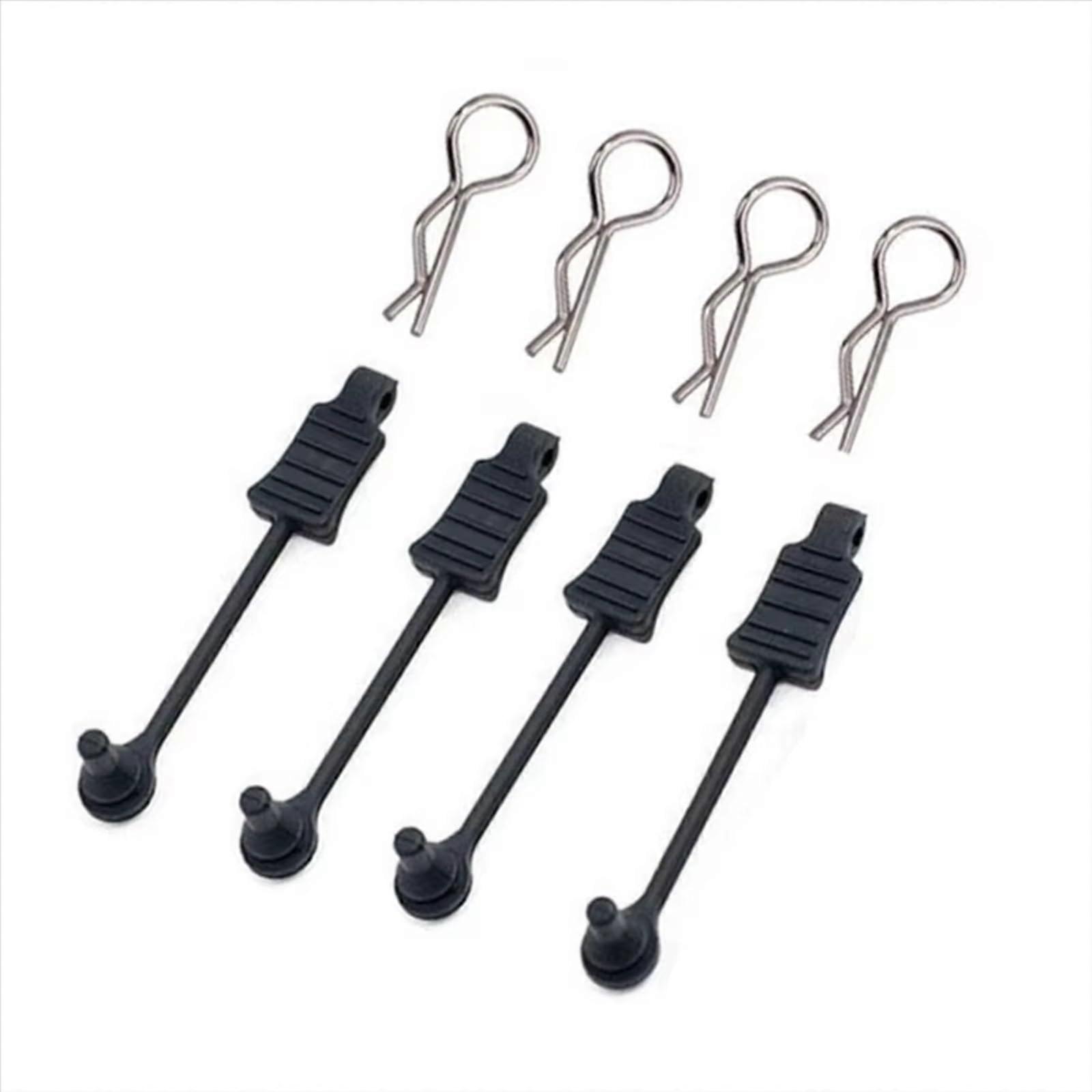 RC Spare Part Rubber Body Clip Retainer Compatible with ARRMA Limitless Mojave Typhon 1/7 1/8 RC Car 4Pcs Buckle Lock