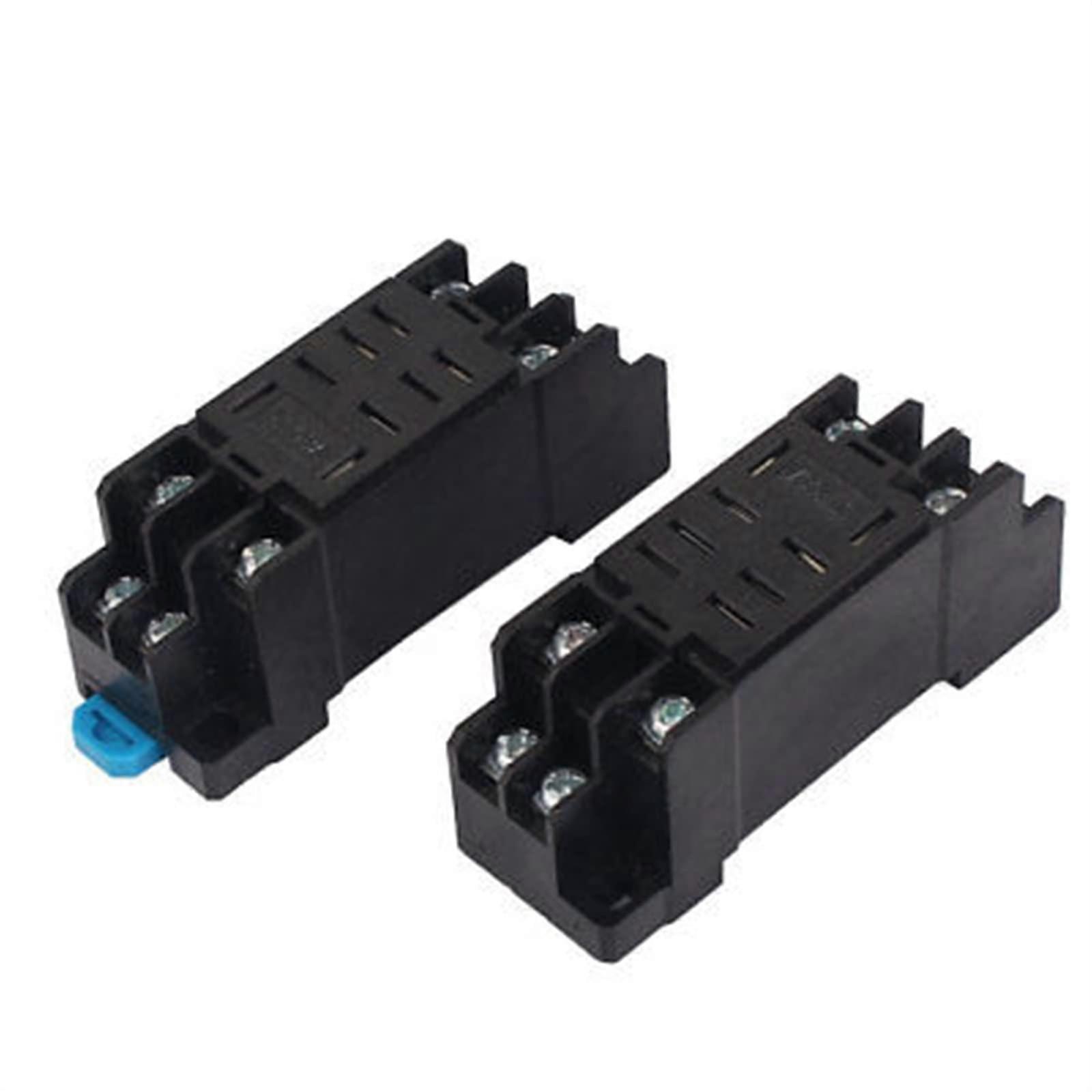 DTF08A 8pole 35 mm DIN rail power relay socket for switchboard mounting, 5 pieces