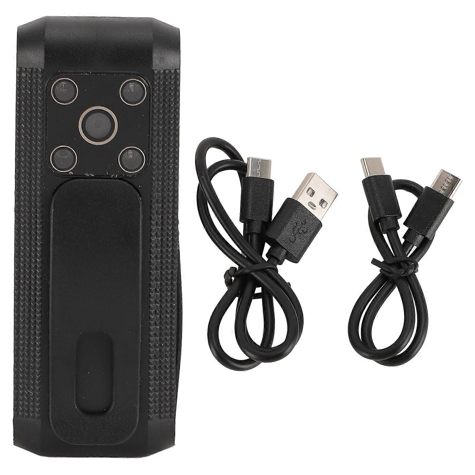 1080P Body Worn Camera with WiFi, 180° Rotating Lens, and Back Clip for Versatile Use