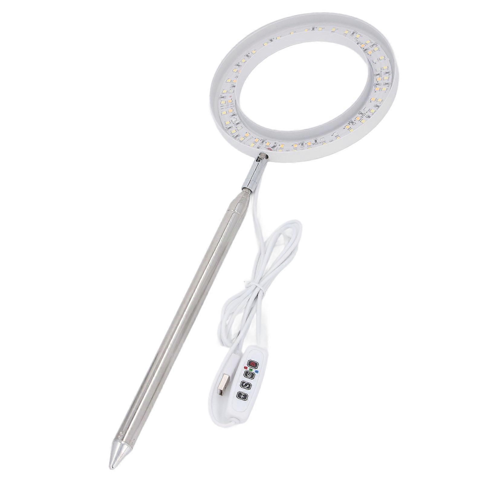 6inch Grow Light Full Spectrum Plant Light 26.5-165cm Adjustable Height Timing and Dimming Growing Lamp for Indoor White 