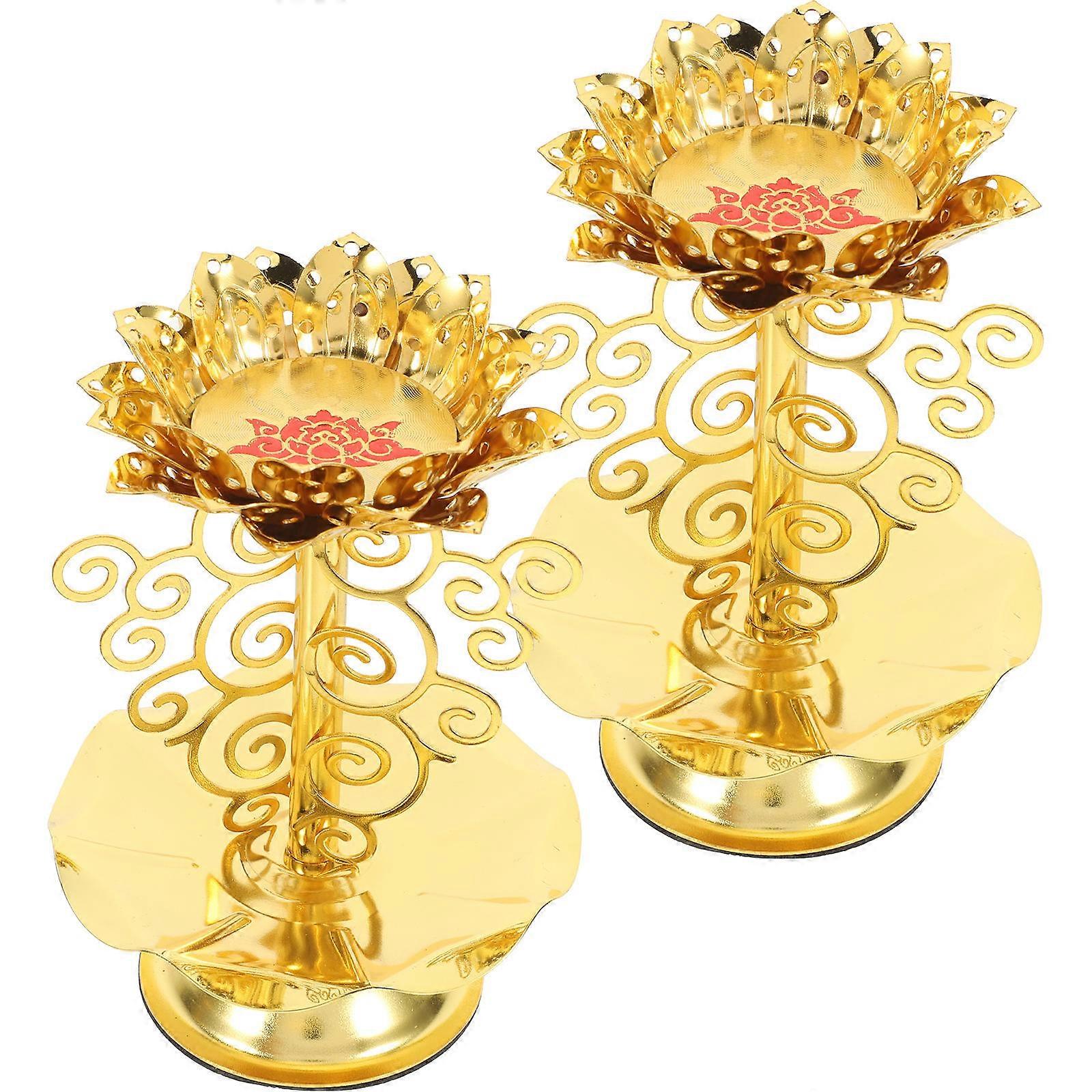 Decorative Lotus Candle Stand, Combines Beauty and Utility