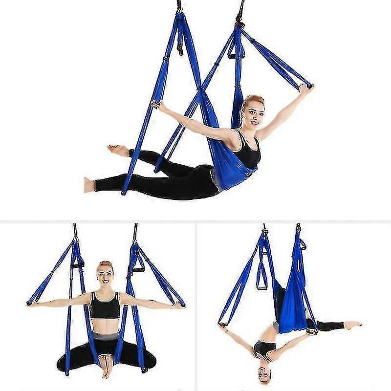 Active Silk Aerial Yoga Swing Set & Hammock Kit, suitable for enhanced yoga inversions, flexibility, core strength, and back pain relief - c