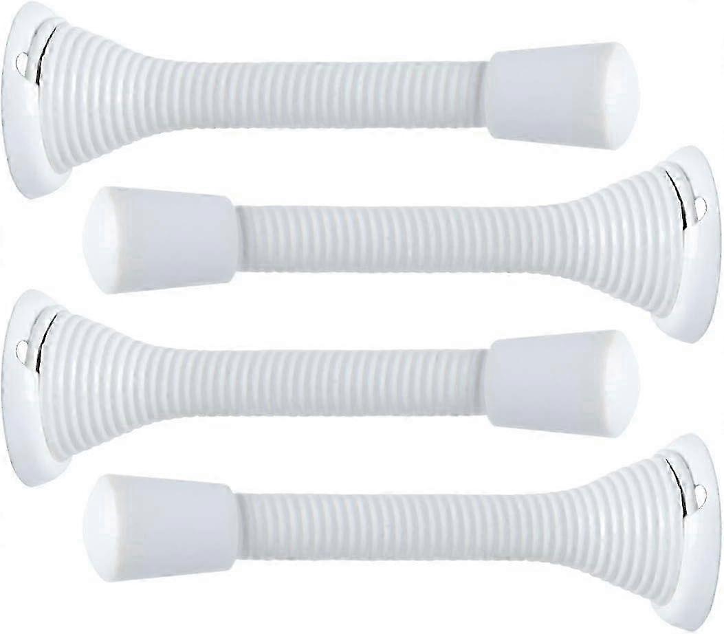 4個のドアストッパー、ウォールマウントドアストッパー、防錆性、ノイズキャンセリング、さまざまなブランドに適したスプリングドアストッパー