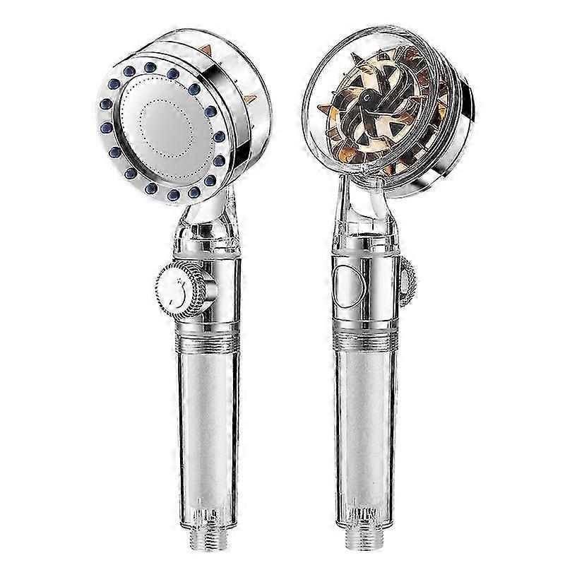 Anti Limescale Shower Head - Water Saving, 3-Level Filter, Spiral Effect -60%