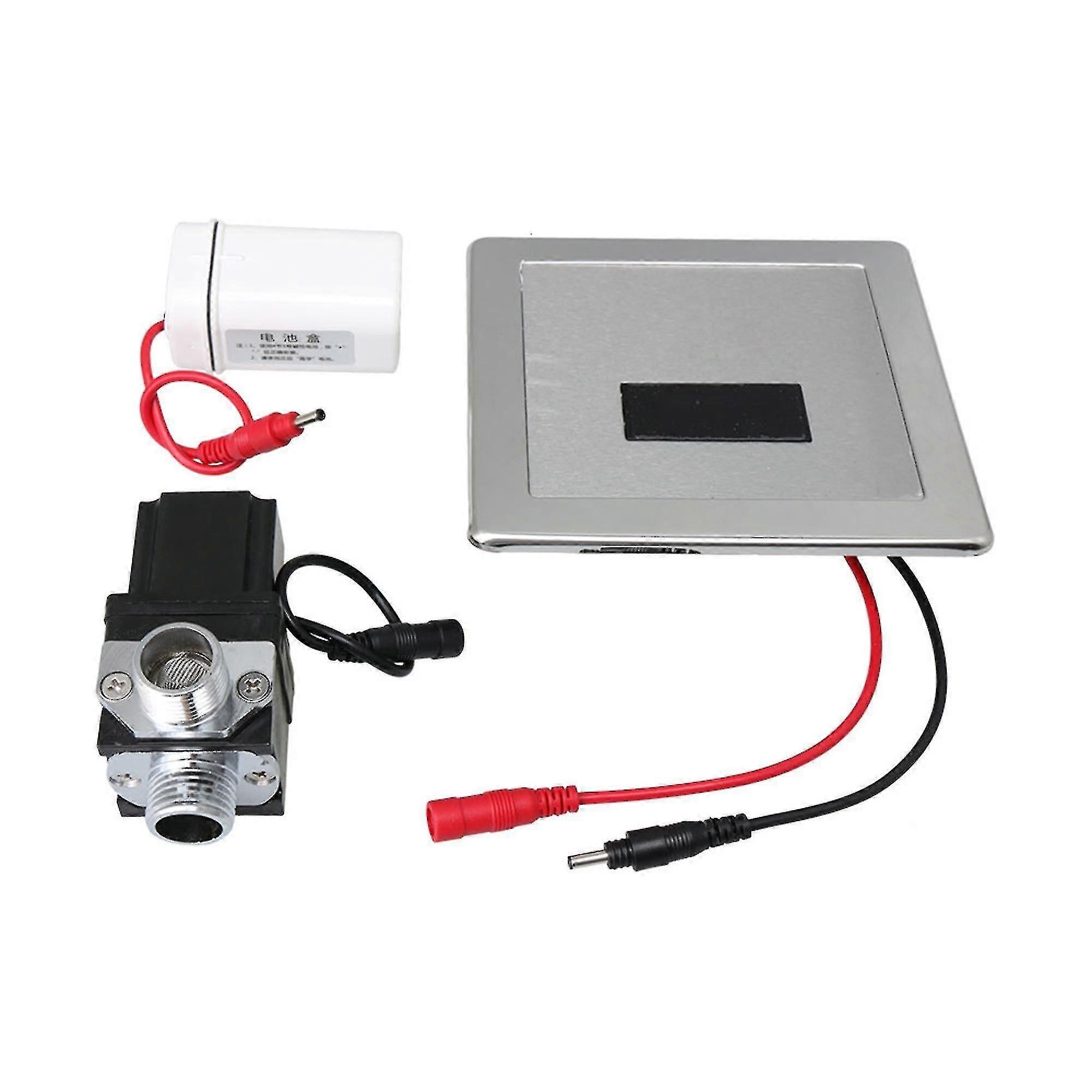 Automatic Flush Sensor for Concealed Wall-Mounted Urinal with Wall Socket Control, Water-Saving System