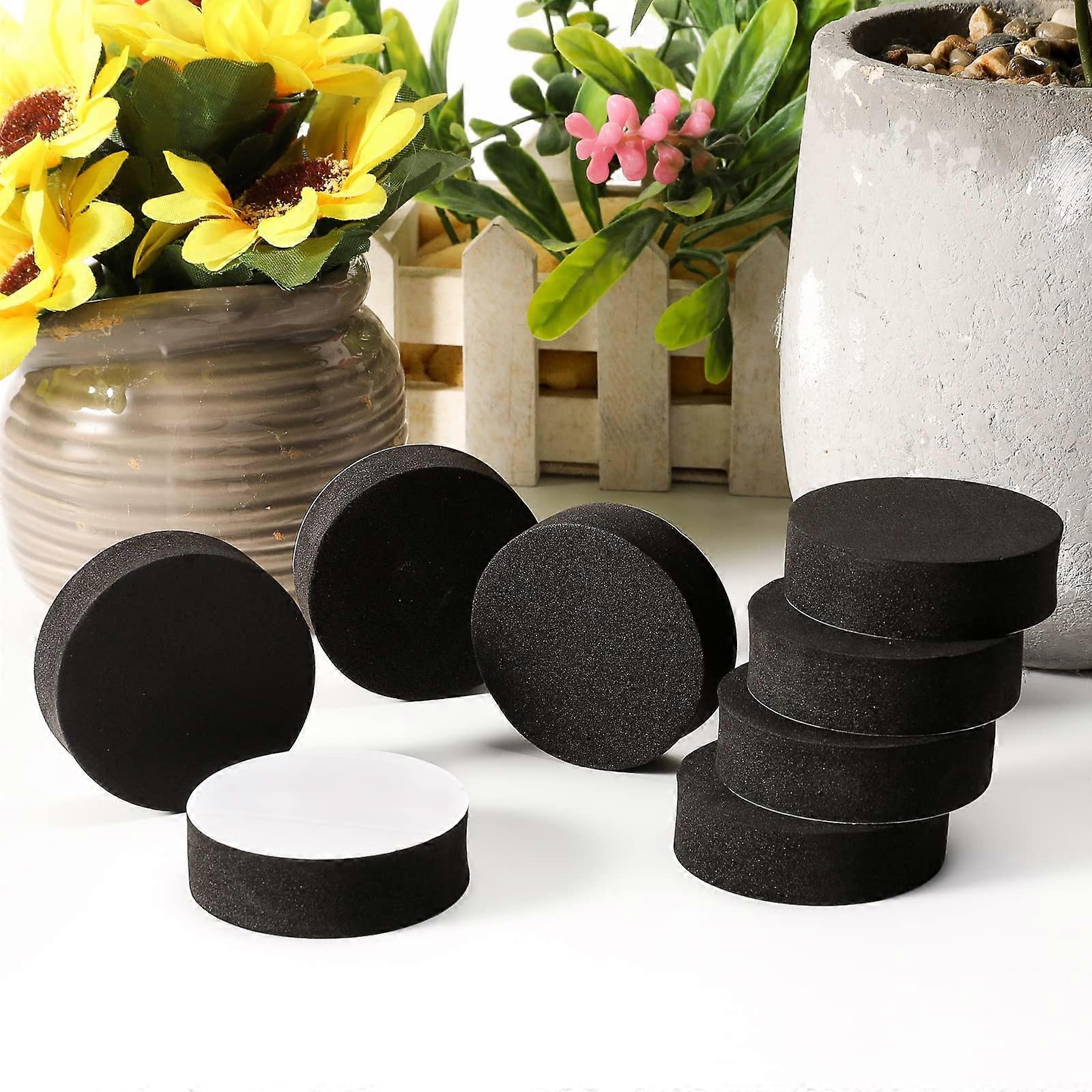 48pcs Plant Pot Feet Risers Natural Foam Flower Pot Mat Invisible Pot Feet for Heavy Outdoor Plants Medium and Large