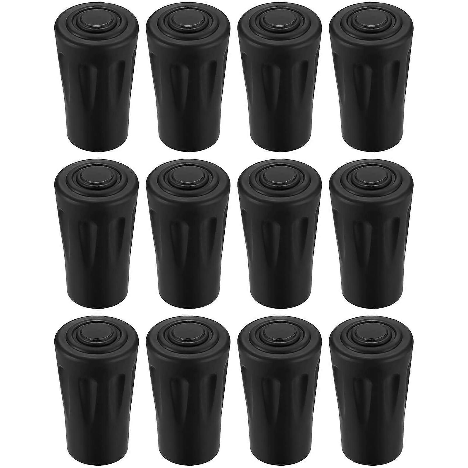 Pack of 12 Walking Poles, Rubber Buffers for All Standard Nordic Poles