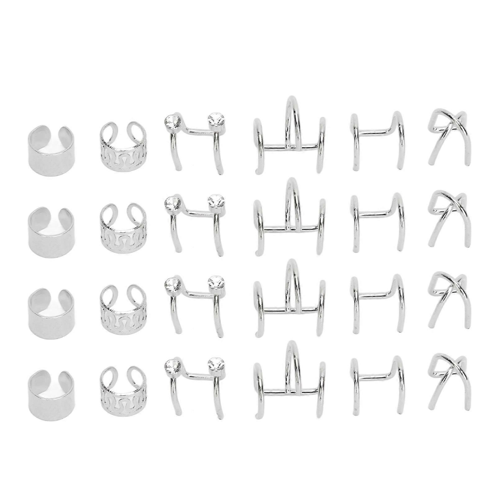 24 قطعة فايكنغ اللحية الخرز أنبوب المشبك كيت للرجال